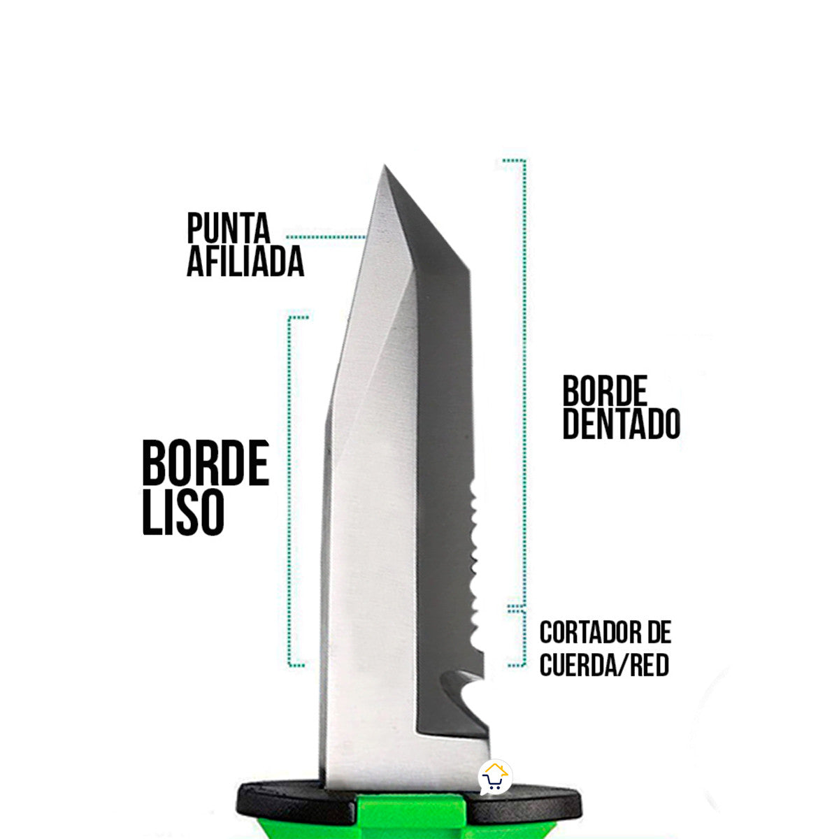 Cuchillo Para Buceo Acuático Táctico 313