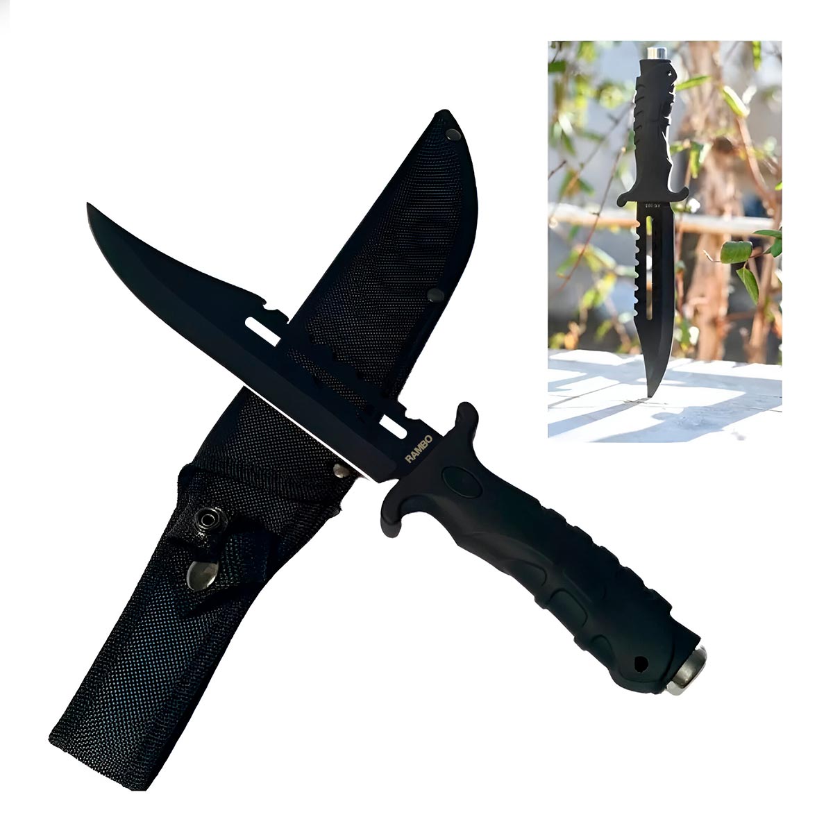 Cuchillo Rambo Táctico Camping RMB01