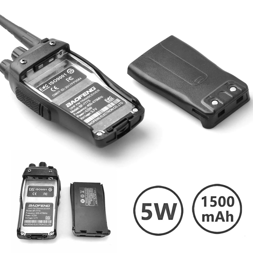 RADIOS DE COMUNICACION BAOFENG X 2 UND BF 777S
