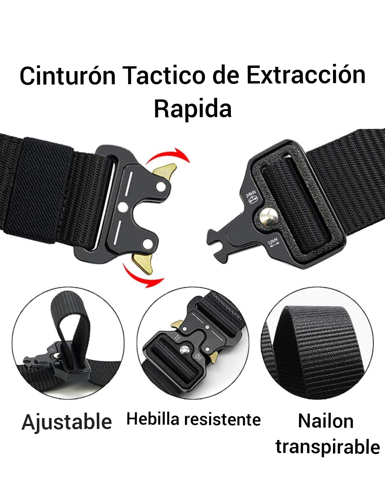 cinturon tactico extraccion rapida