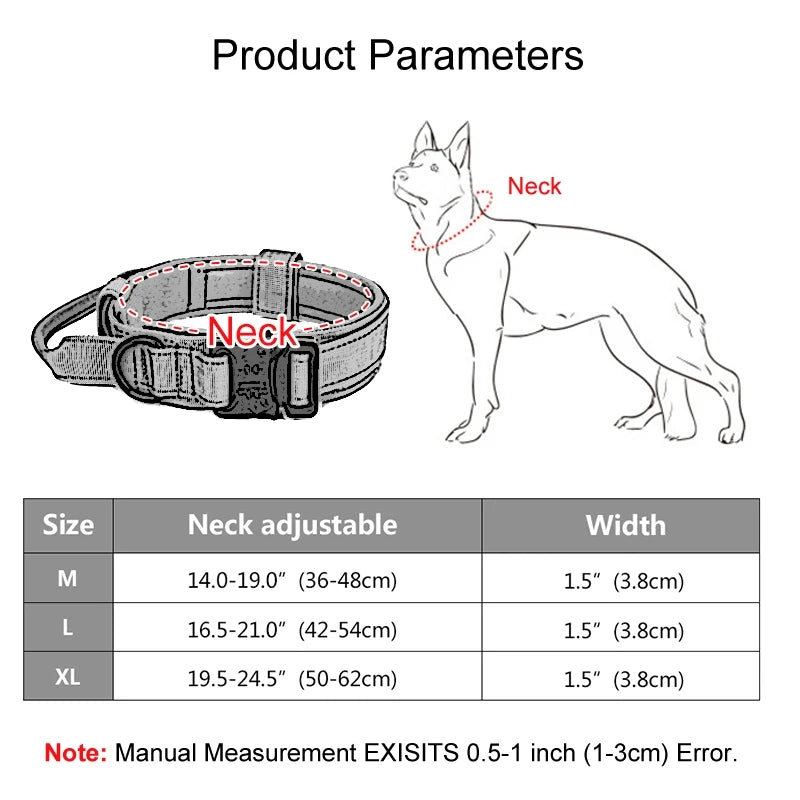 Collar Para Perro Táctico Ajustable