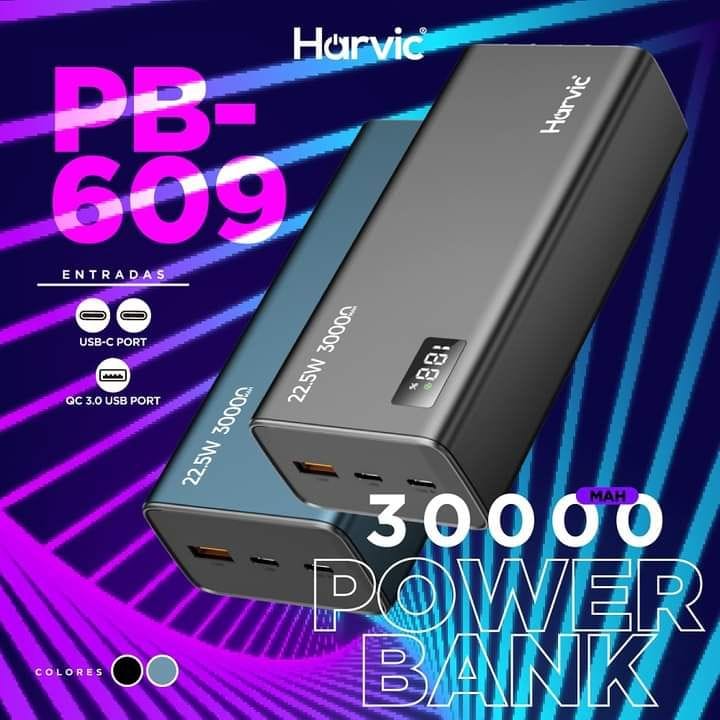 Power Bank Harvic 30.000 MAH PB-609