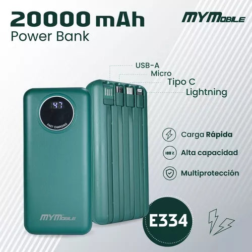 Power Bank Cargador Portatil 20000 mAh