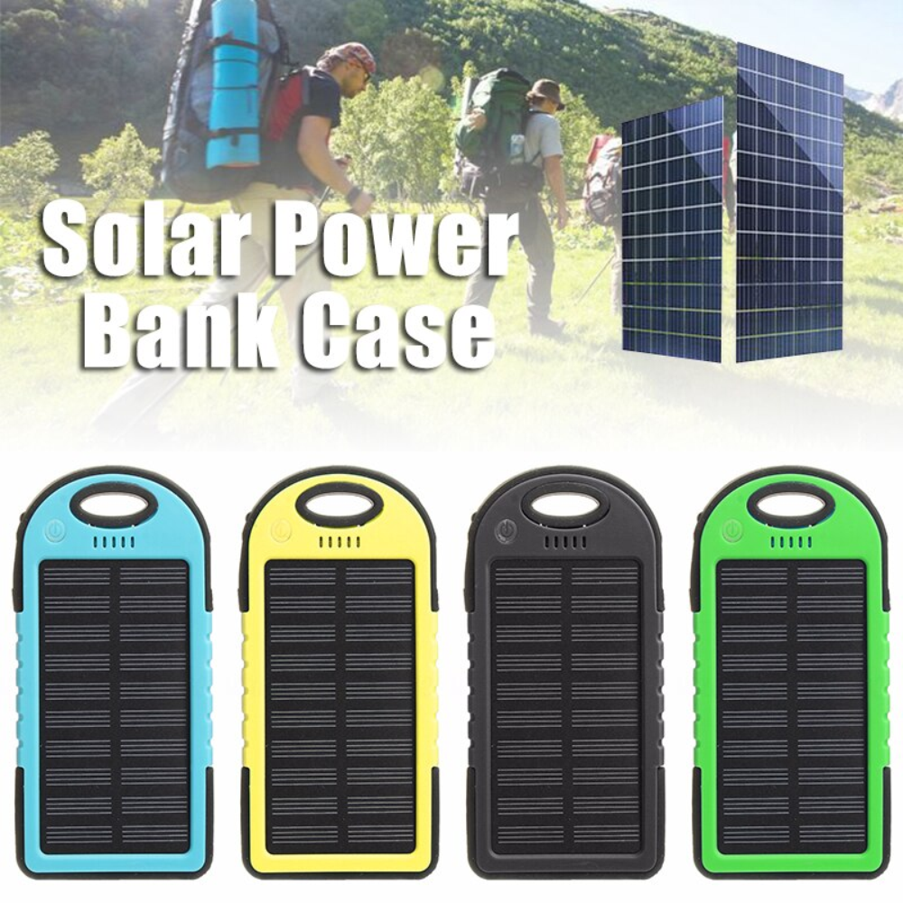 Power Bank Solar Batería 12000mah LuzLed