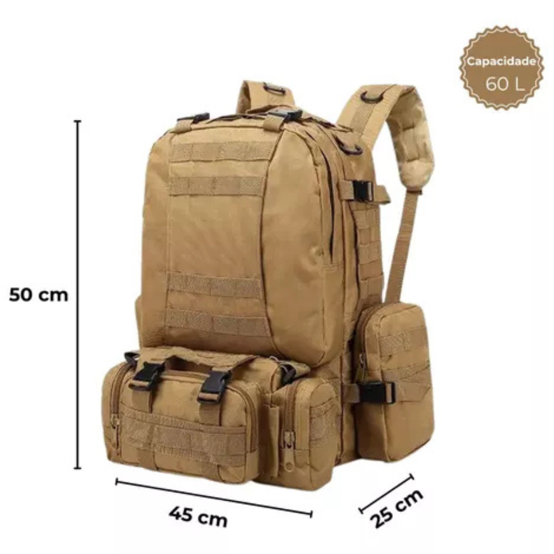 MALETA TACTICA 60L 4 EN 1
