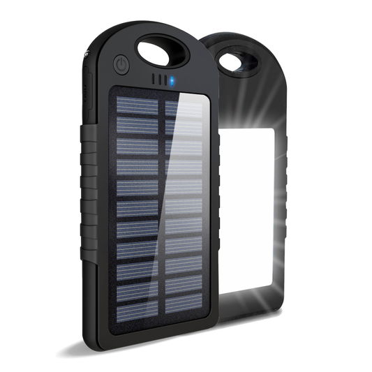 Power Bank Solar Batería 12000mah LuzLed