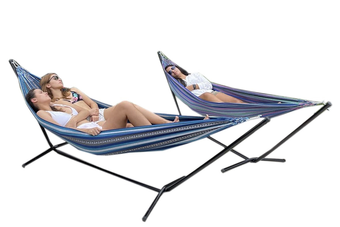 HAMACA PORTATIL SOPORTE METALICO+TULA