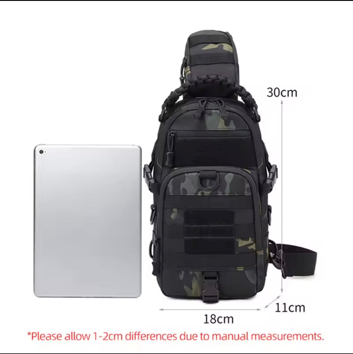 MOCHILA TACTICA CRUZADA ACAMPAR AIRE LBR