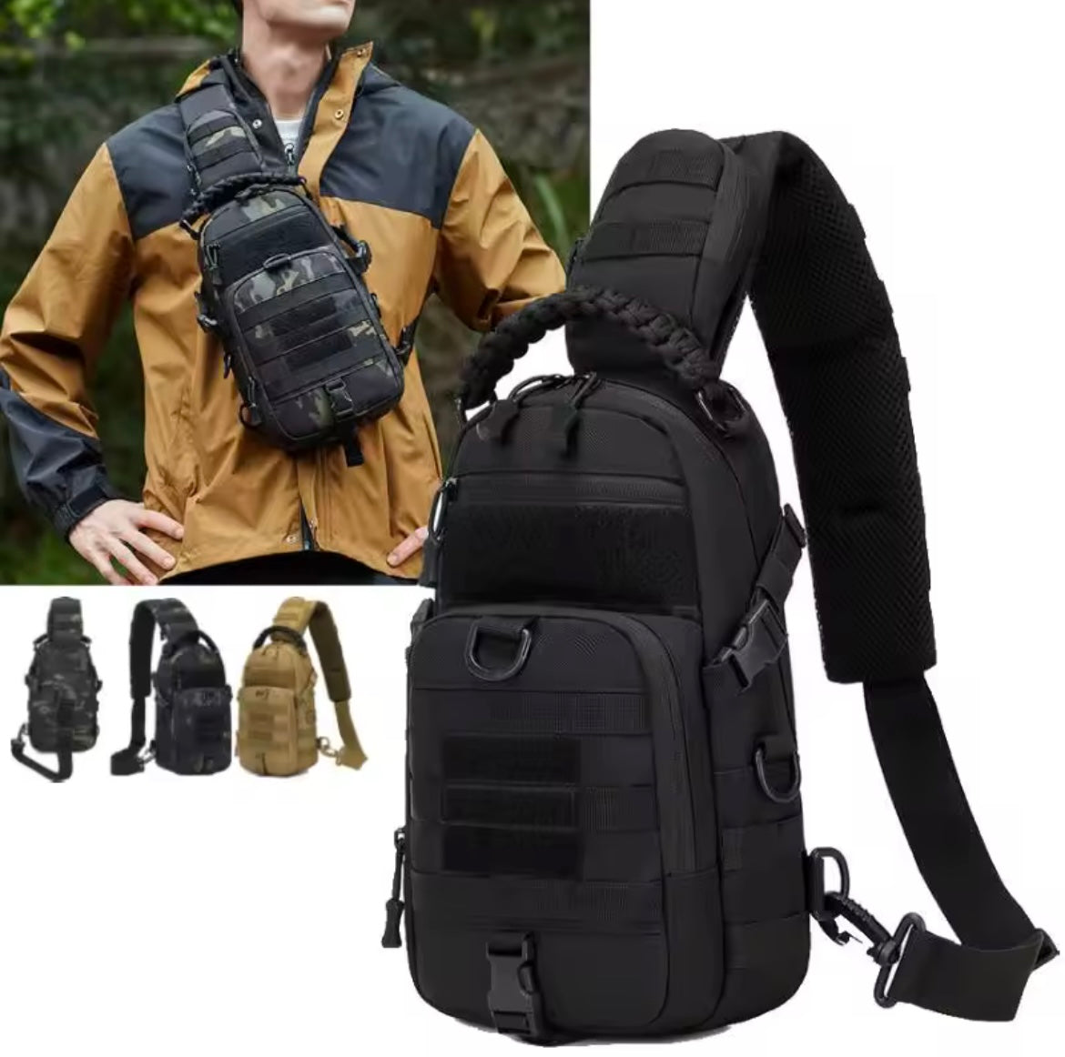 MOCHILA TACTICA CRUZADA ACAMPAR AIRE LBR