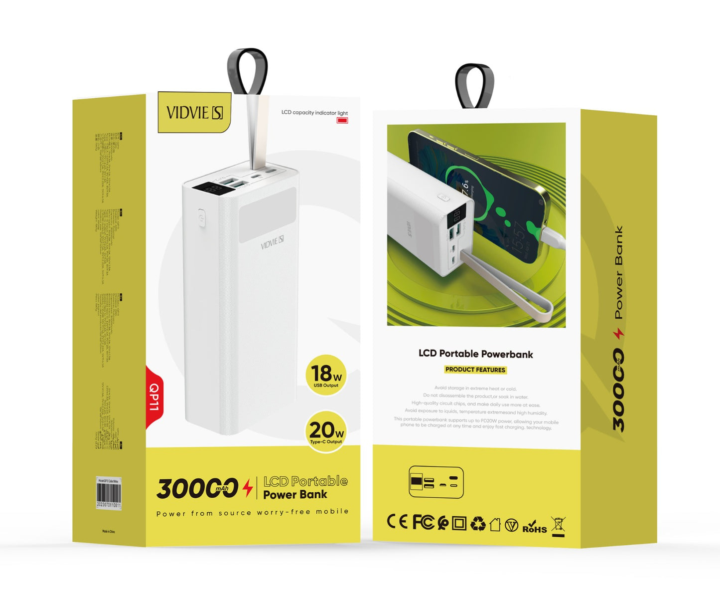 Power BAnk Vidvie 30.000 MAh QP11
