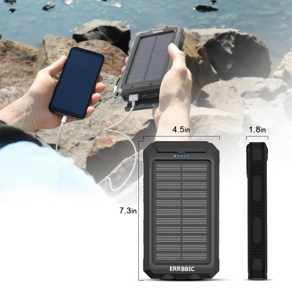 Power Bank Solar 20000mah Cargador 2usb