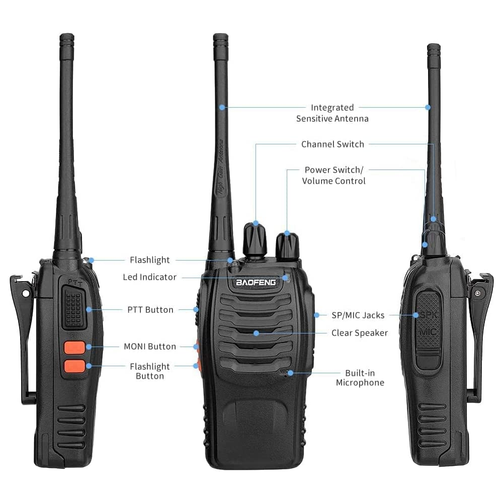 Radio Intercomunicador BF-888S Kit X 2 UND