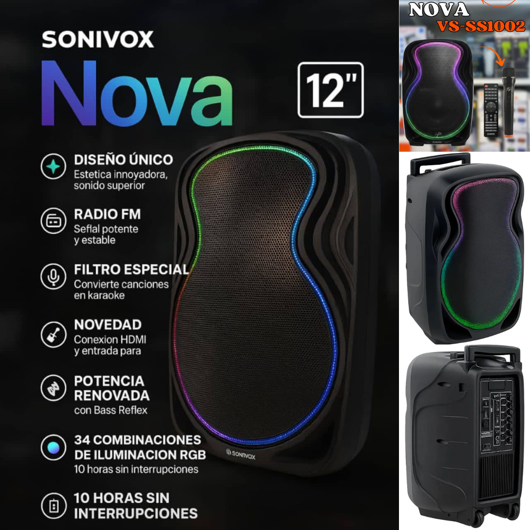Parlante Sonivox VS-SS1002 Nova 12” BT