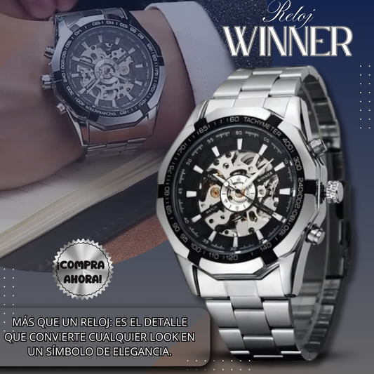 RELOJ WINNER  AUTOMATICO CORAZON ABIERTO