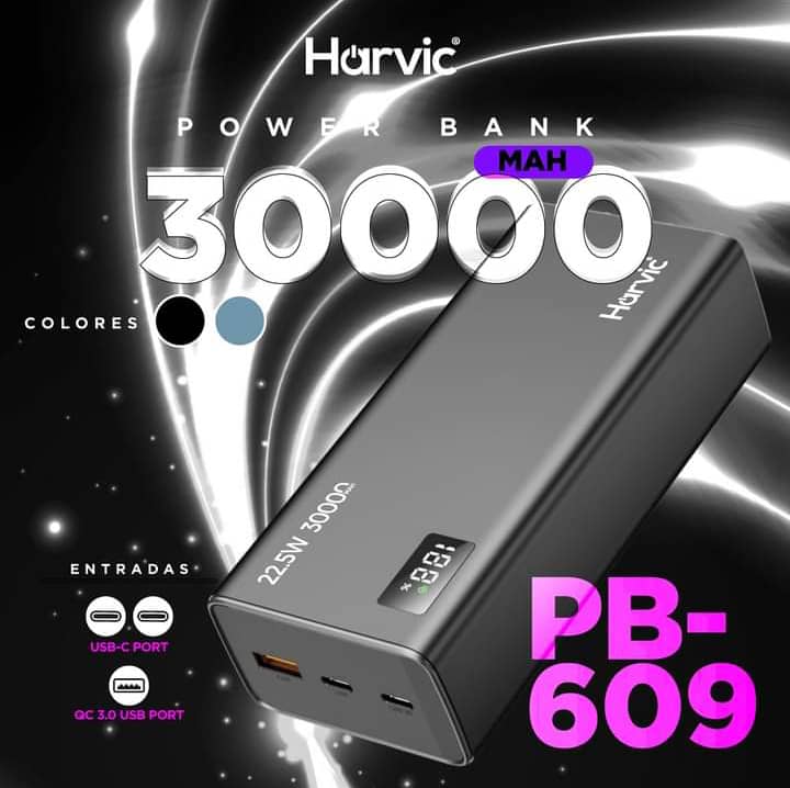 Power Bank Harvic 30.000 MAH PB-609
