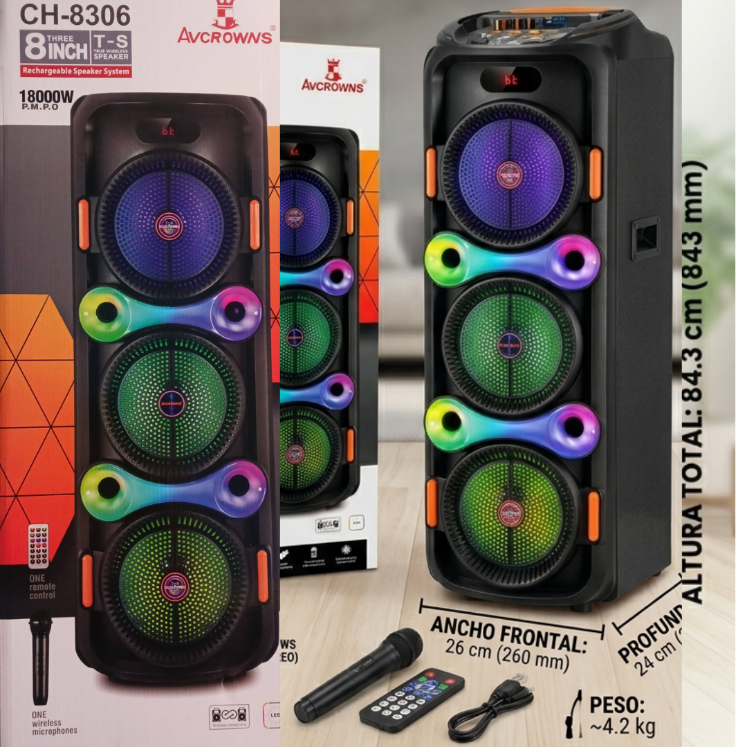 Torre De Sonido 8X3 Pulgadas YX-H8306