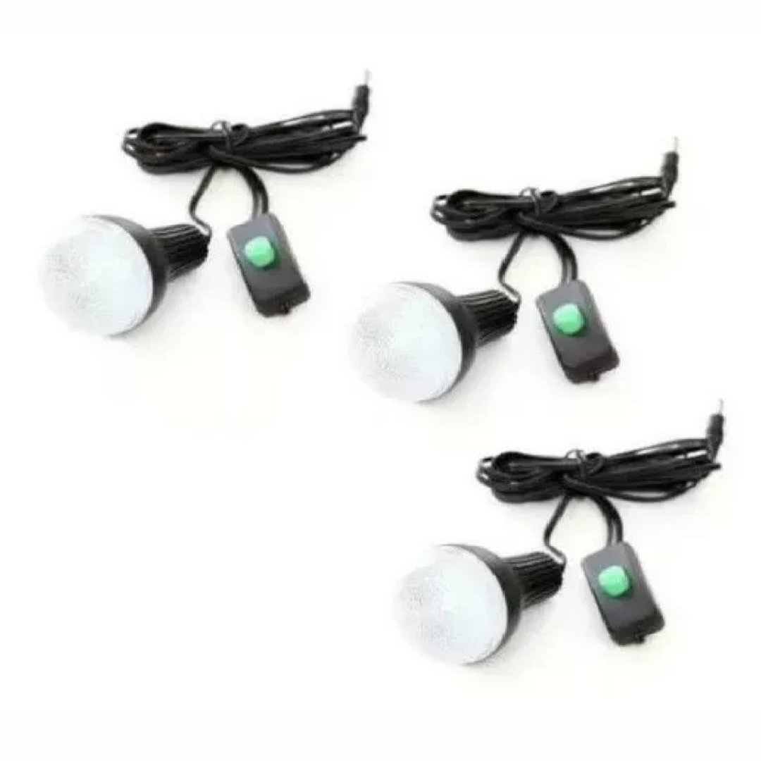 Kit Panel Solar 3 Bombillo Lámpara Led