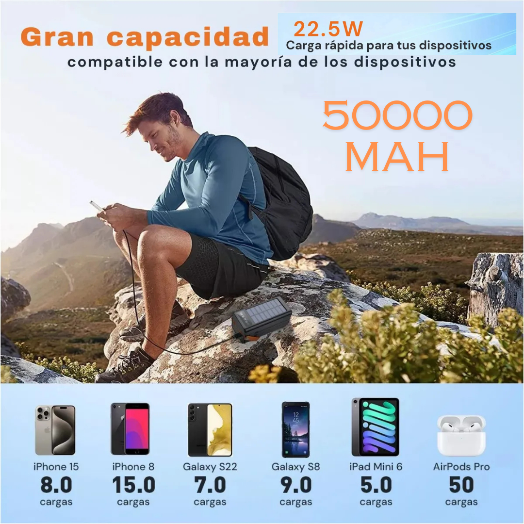 Power Bank Solar 50.000 MAH
