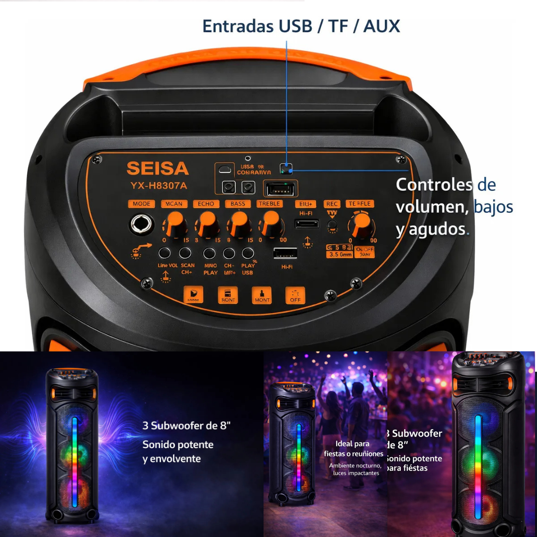 Parlante Torre Karaoke YX-H8307A