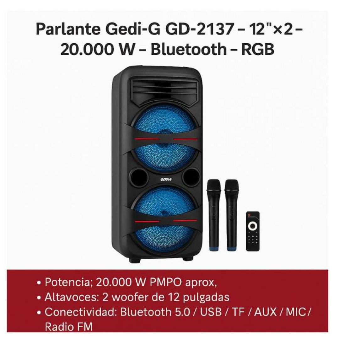 Parlante Torre Doble Gd2137