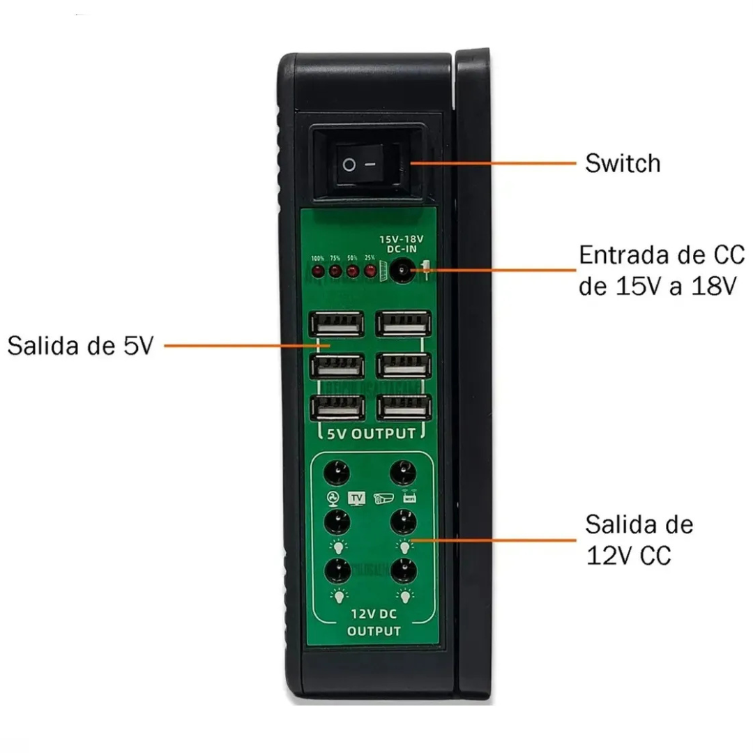Batería solar 60.000mah poder 12v GD3601